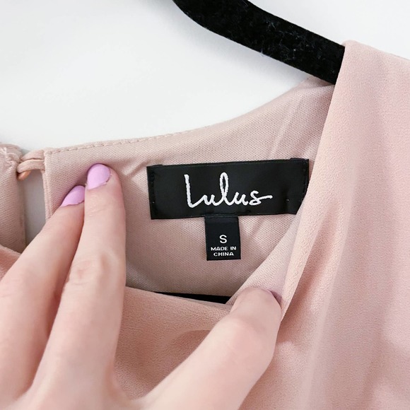 Lulus utterly enchanting flowy dress light pink - Picture 4 of 7